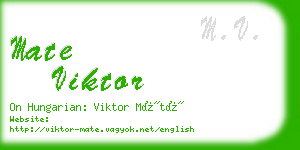 mate viktor business card